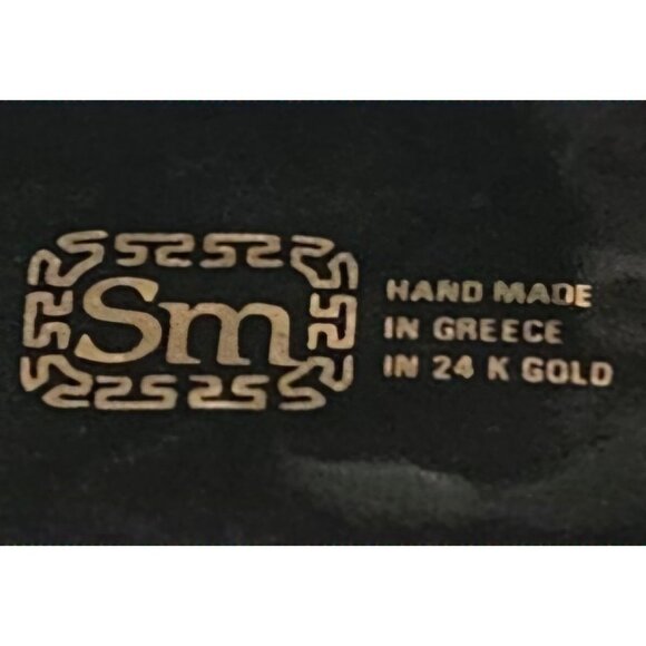 Special Hand Made in Greece 24K Gold Black PEGASUS 9.5” Decorative Wall Plate - Picture 8 of 11